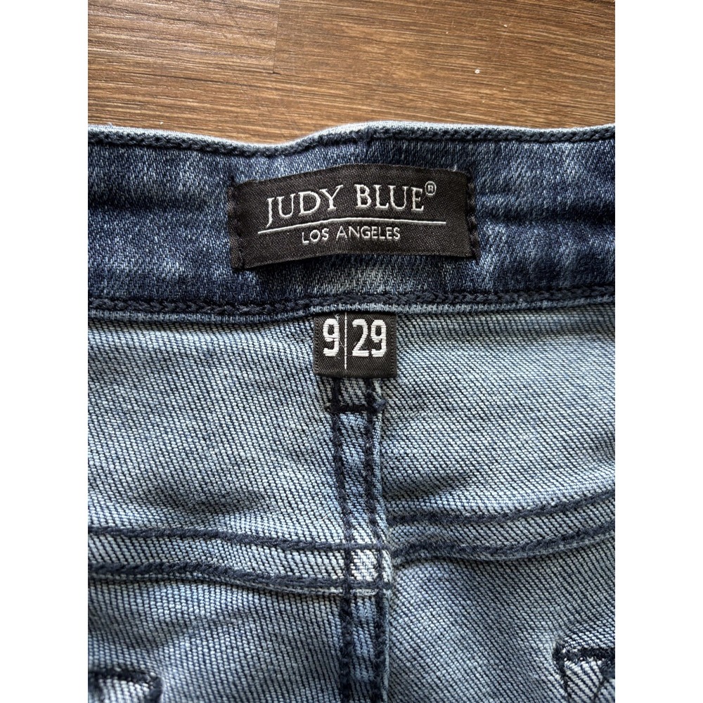 Judy Blue Boyfriend Fit Jeans‎ JB82332DK Destroyed Medium Wash Women's Size 9/29 - Picture 2 of 8